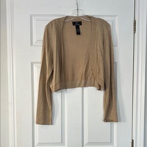 Nina Leonard Gold Women's Shrug